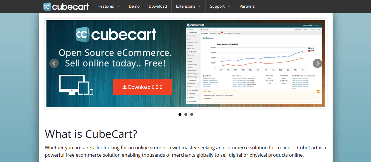CubeCart Home Page