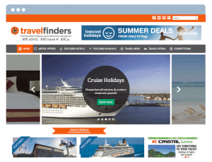 Travelfinders Homepage Web Design